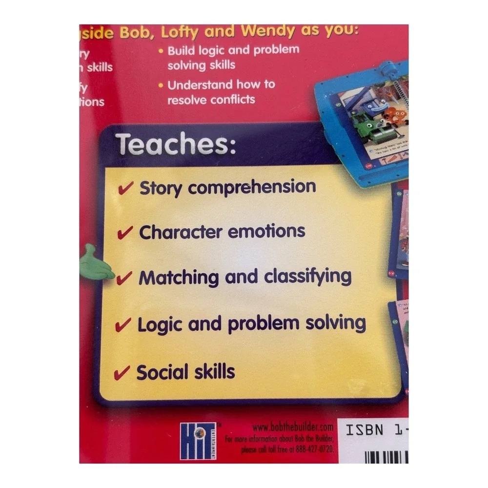 LeapPad LeapStart Bob The Builder Bob & Lofty Save the Day Book‎ & Cartridge NIP